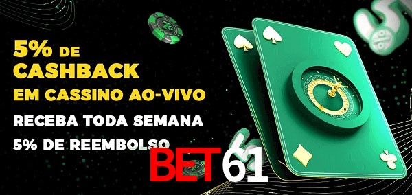 Promoções do cassino ao Vivo BET61